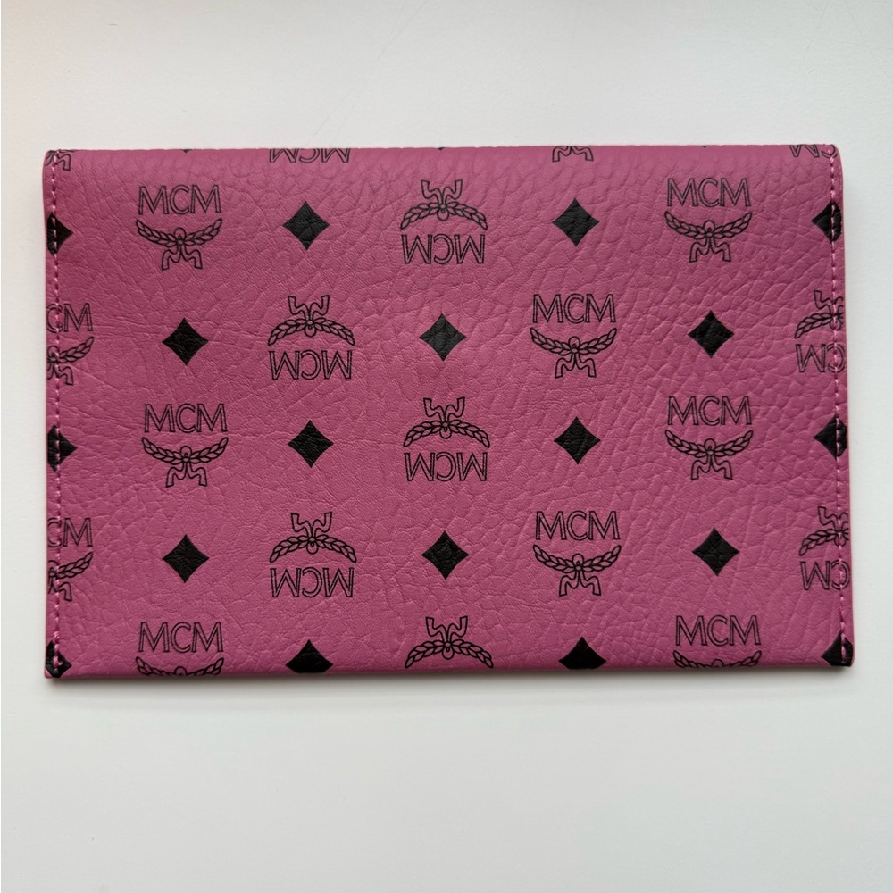 MCM Pink Logo Envelope Clutch - Picture 3 of 5